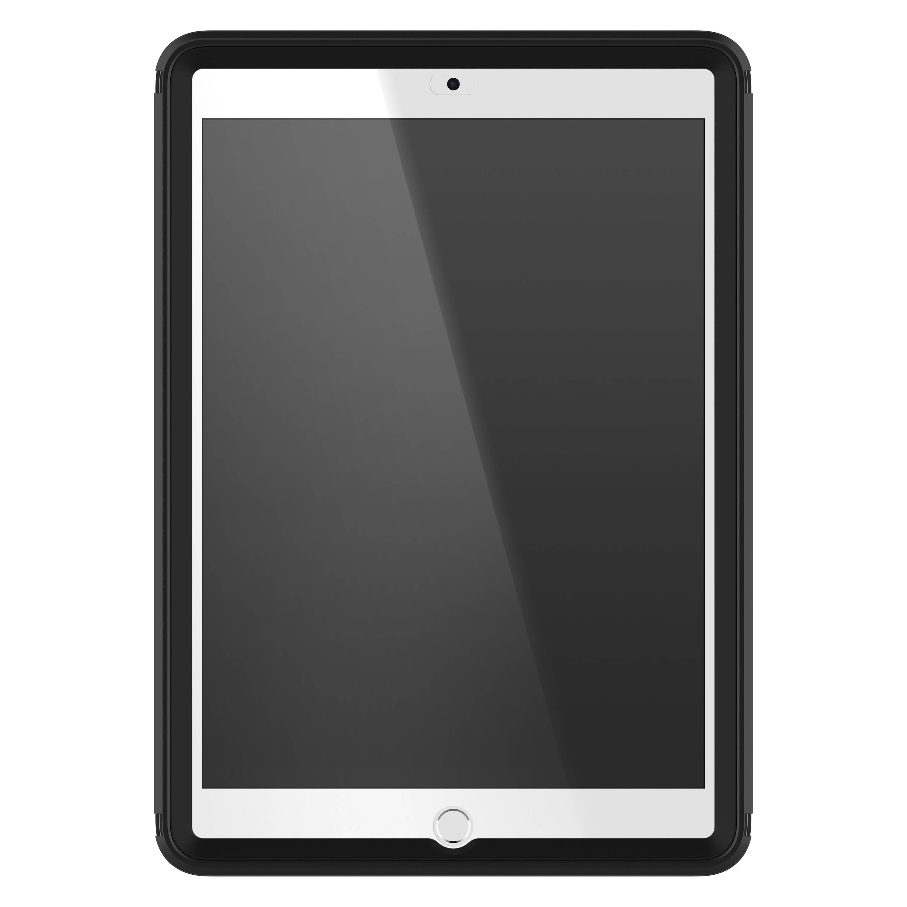 OtterBox Defender Case voor iPad 7th/8th/9th gen, schokbestendig, ultra robuuste met ingebouwde schermbeschermer, 2x getest volgens militaire standaard, Zwart, Geen retailverpakking