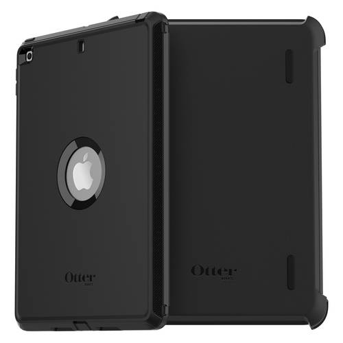 OtterBox Defender Case voor iPad 7th/8th/9th gen, schokbestendig, ultra robuuste met ingebouwde schermbeschermer, 2x getest volgens militaire standaard, Zwart, Geen retailverpakking