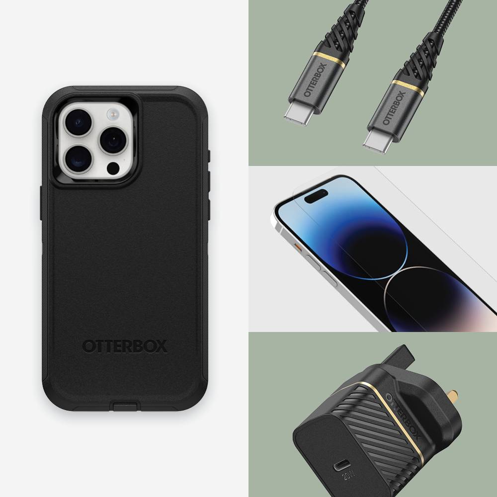 OtterBox Defender Series voor iPhone 15 Pro Max, Black