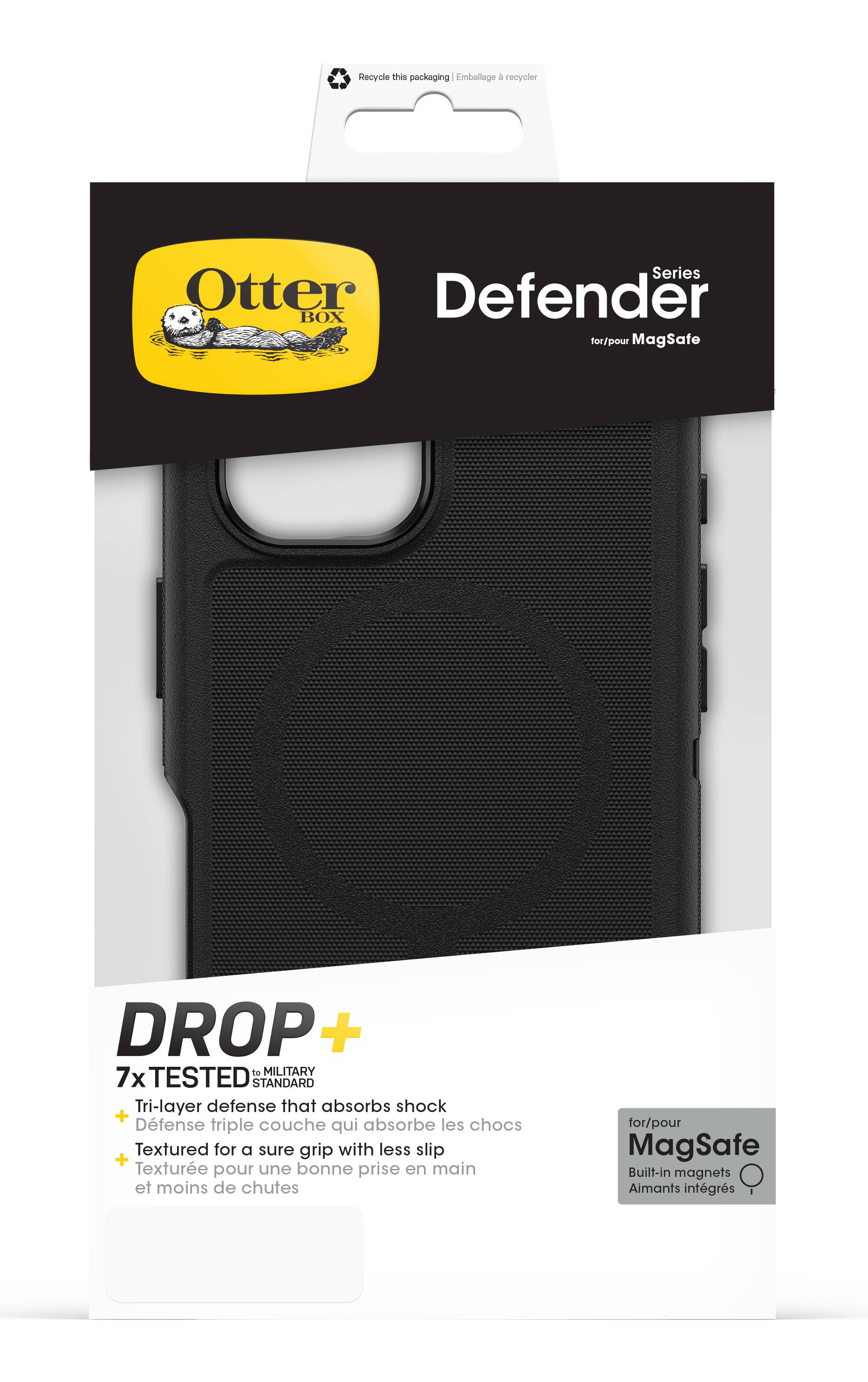 OtterBox Defender Series voor MagSafe voor iPhone 16 Pro, Zwart