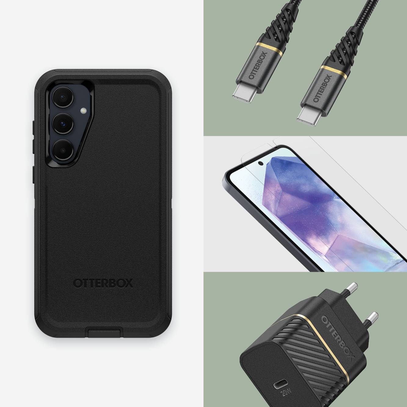 OtterBox Defender Series voor Galaxy A55 5G, Black