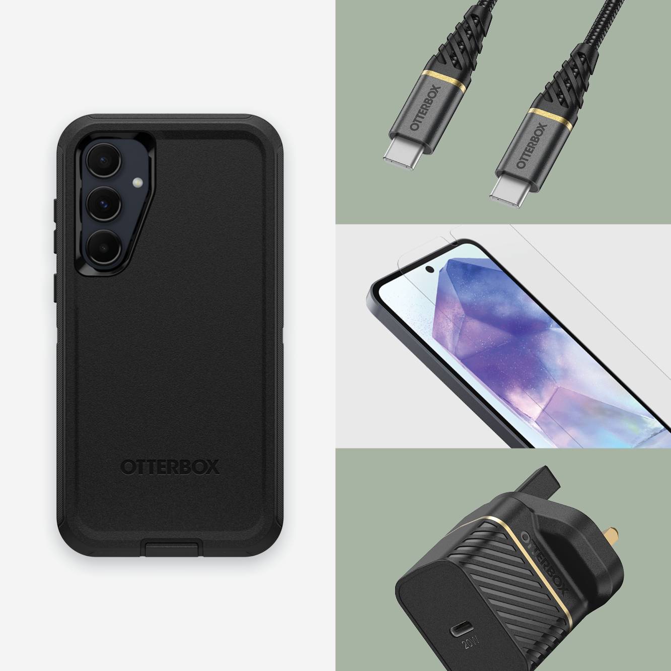 OtterBox Defender Series voor Galaxy A55 5G, Black