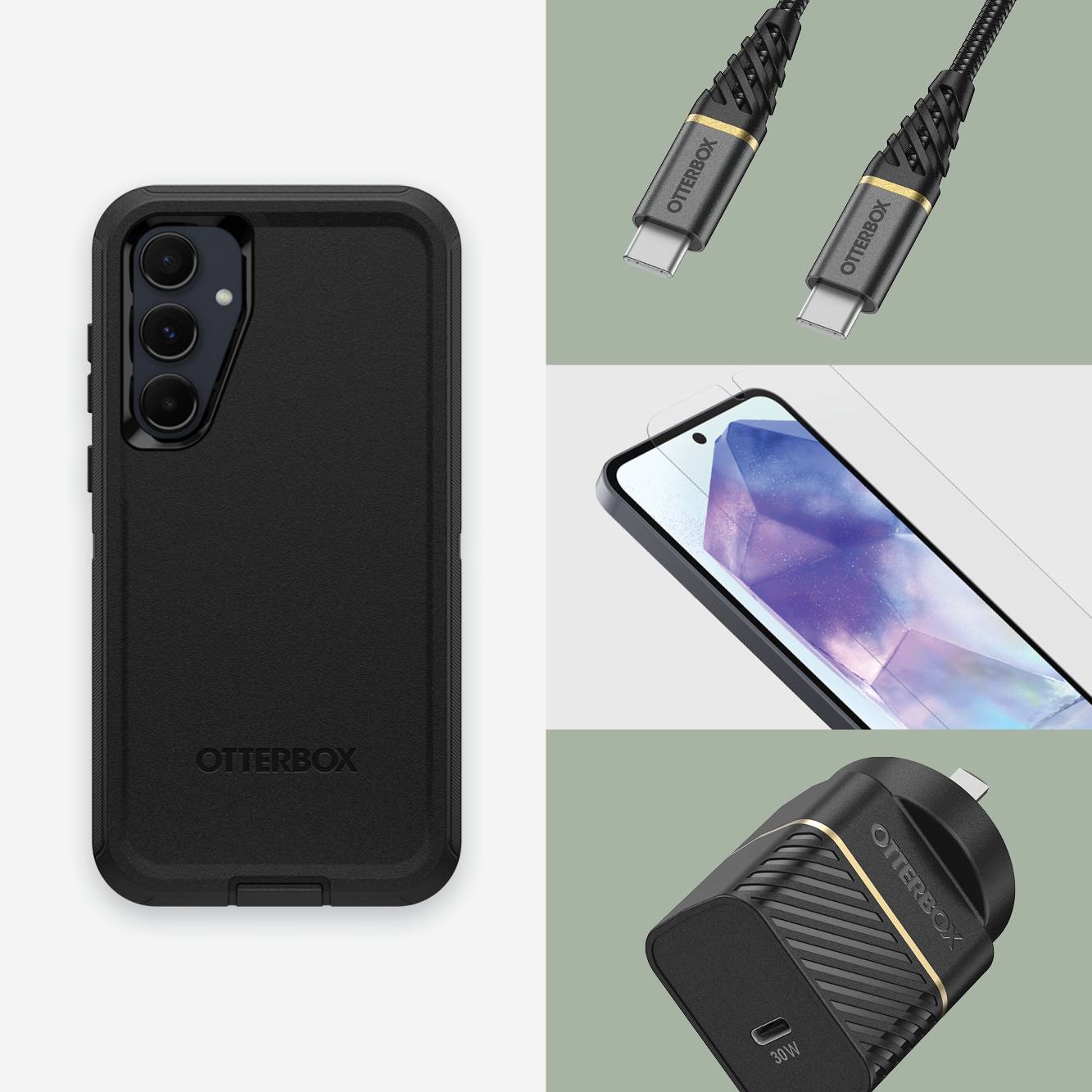 OtterBox Defender Series voor Galaxy A55 5G, Black