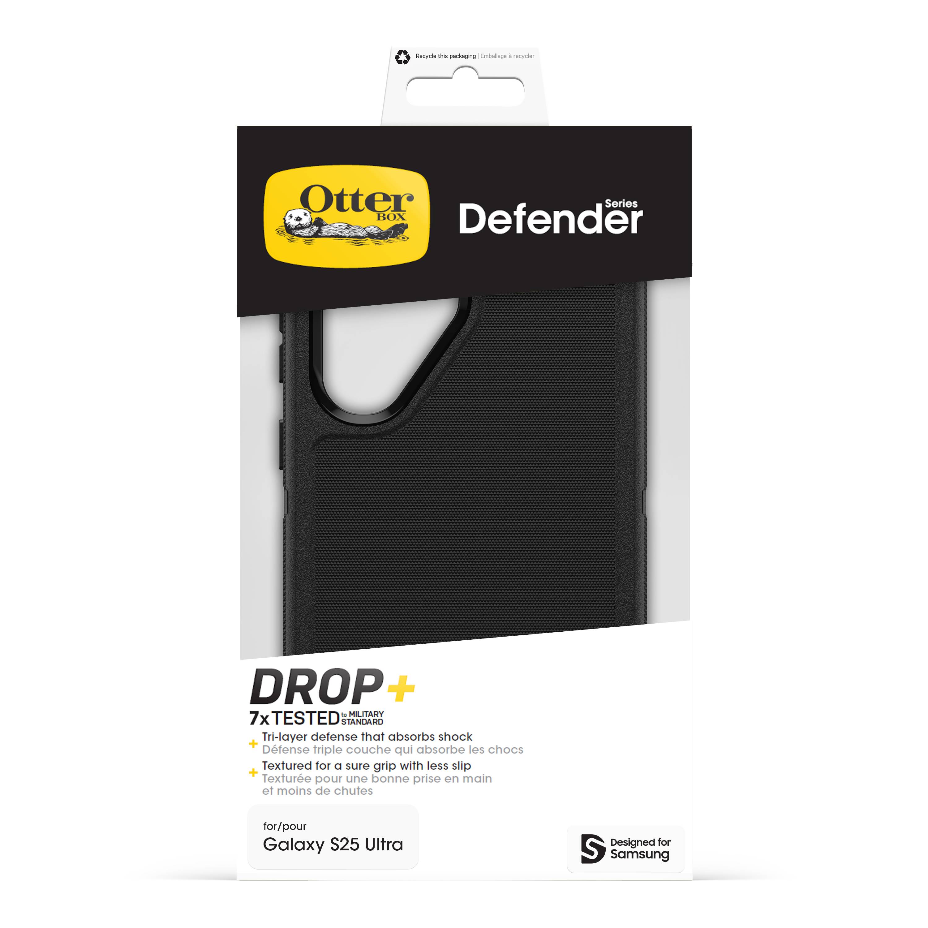 OtterBox Defender Series voor Samsung Galaxy S25 Ultra, zwart
