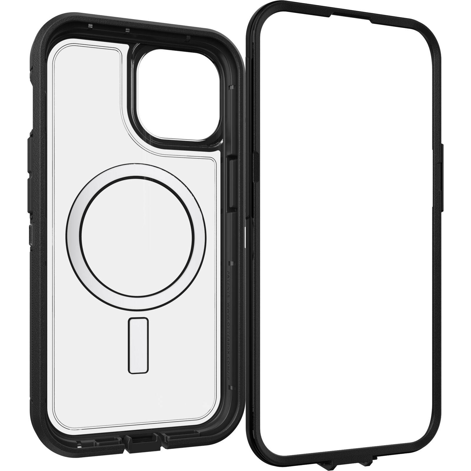 OtterBox Defender XT Series voor iPhone 15 Plus, Dark Side (Clear / Black)