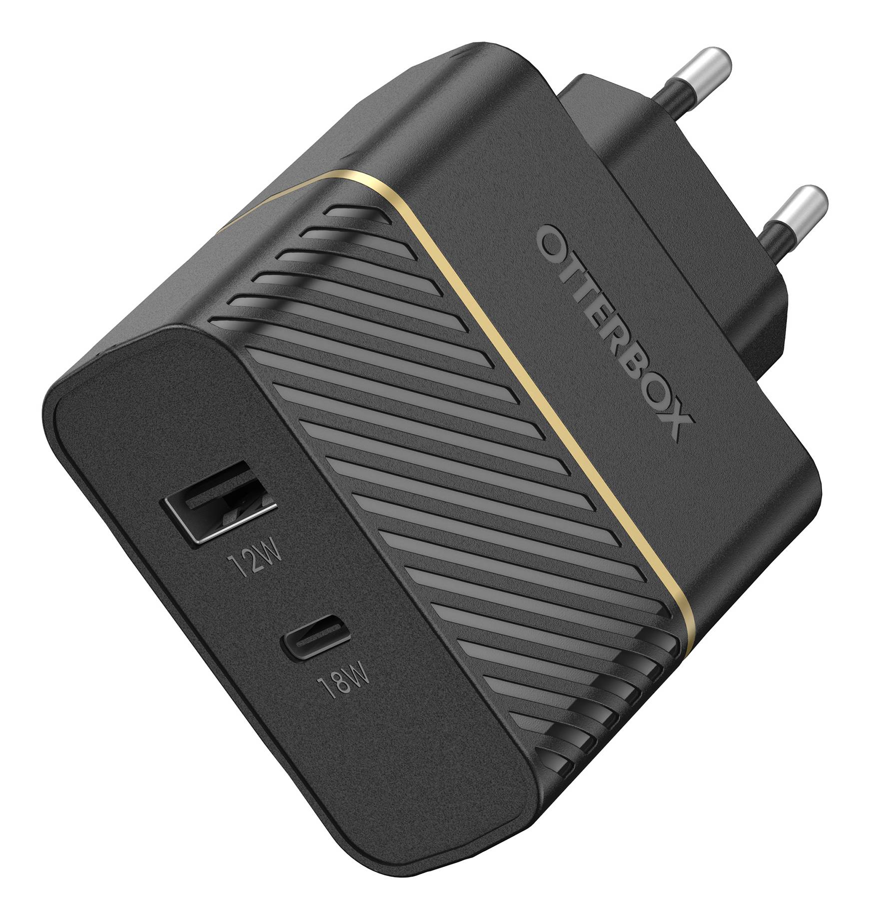 OtterBox EU Wall Charger 30W - USB-C 18W + USB-A 12W USB-PD, zwart