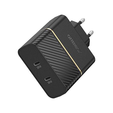 OtterBox EU Wall Charger 50W - 1X USB-C 30W + 1X USB-C 20W USB-PD, zwart