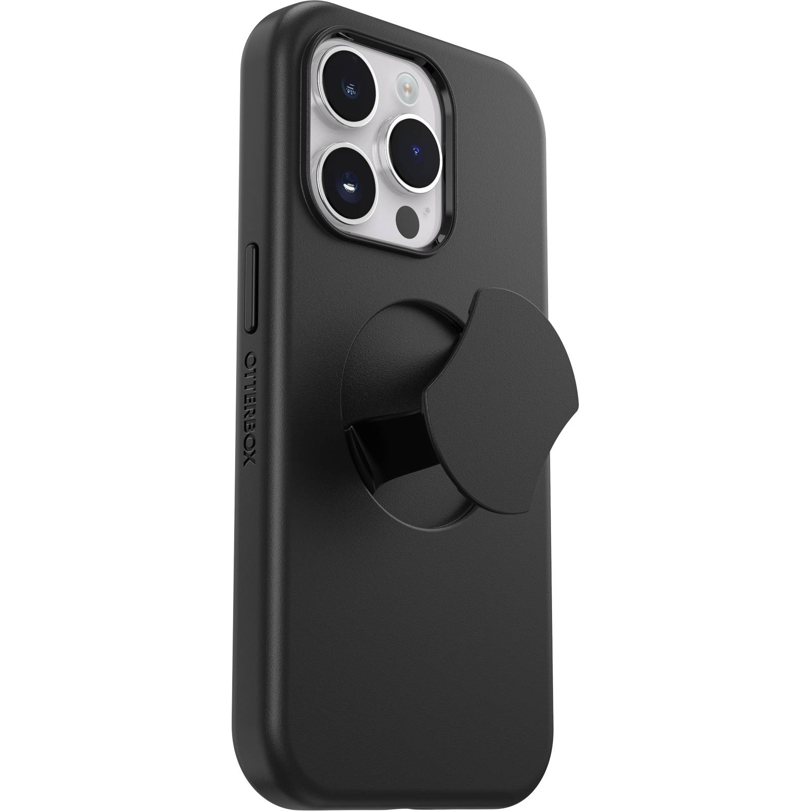 OtterBox OtterGrip Symmetry hoes voor iPhone 14 Pro Max voor MagSafe, valbestendig, beschermhoes met ingebouwde grip, 3x getest volgens militaire standaard, antimicrobiële bescherming, Zwart