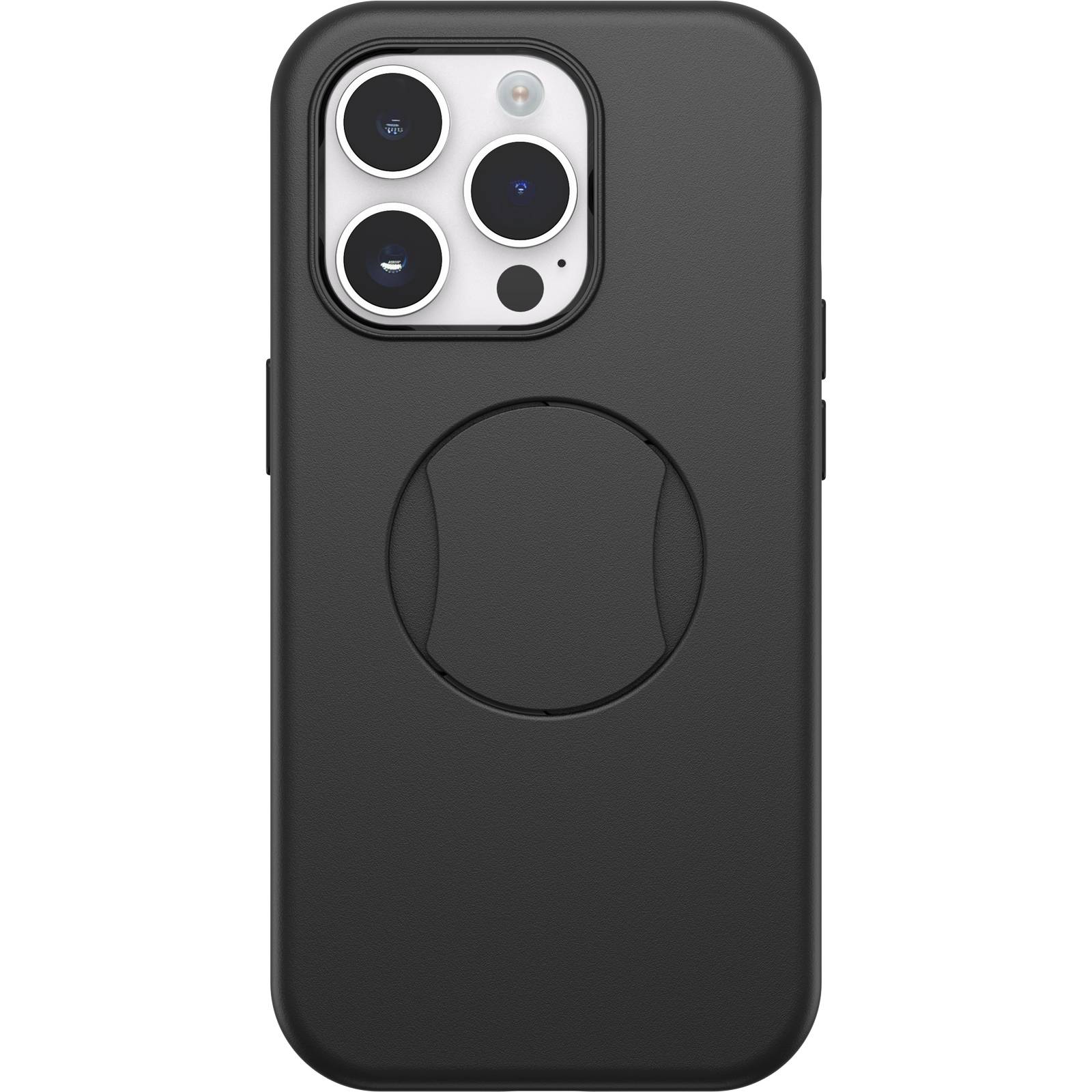 OtterBox OtterGrip Symmetry hoes voor iPhone 14 Pro Max voor MagSafe, valbestendig, beschermhoes met ingebouwde grip, 3x getest volgens militaire standaard, antimicrobiële bescherming, Zwart