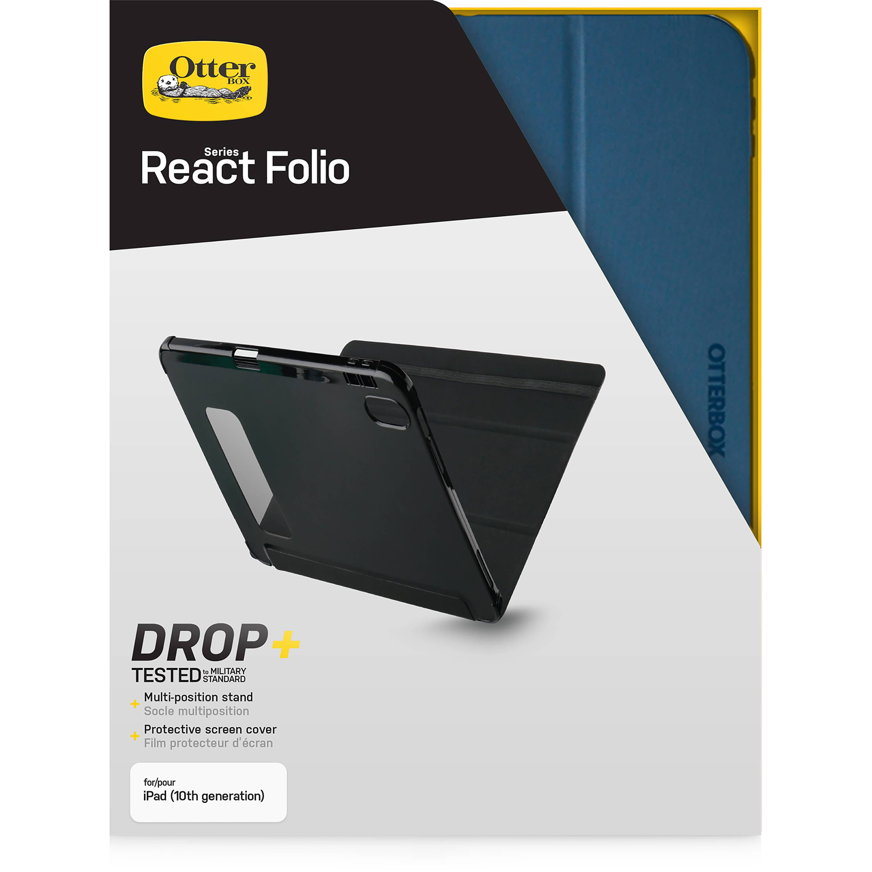 OtterBox React Folio Series voor Apple iPad (A16/10th gen), zwart