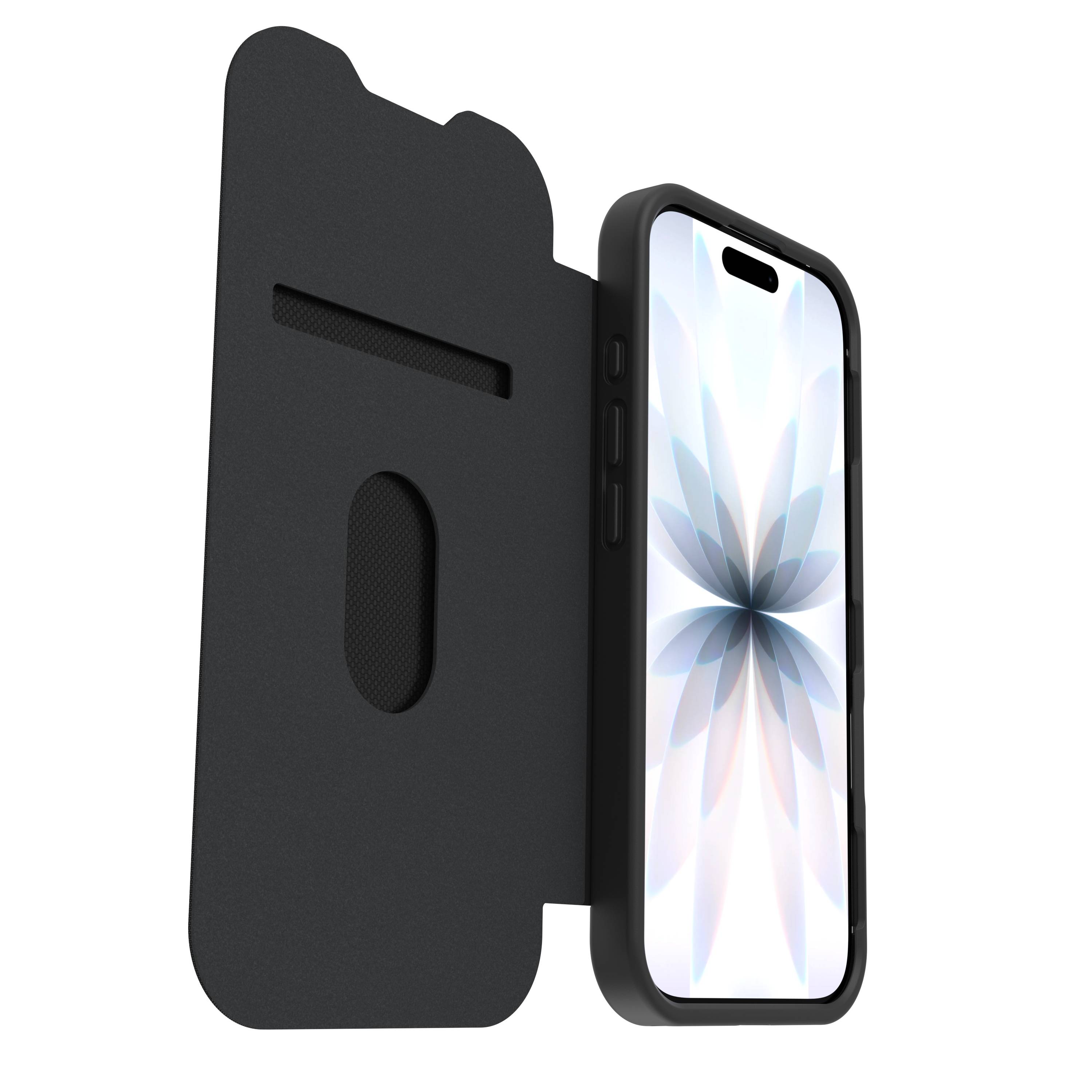 OtterBox React Folio MagSafe Series voor Apple iPhone 17 Pro, zwart Crystal, transparant/zwart