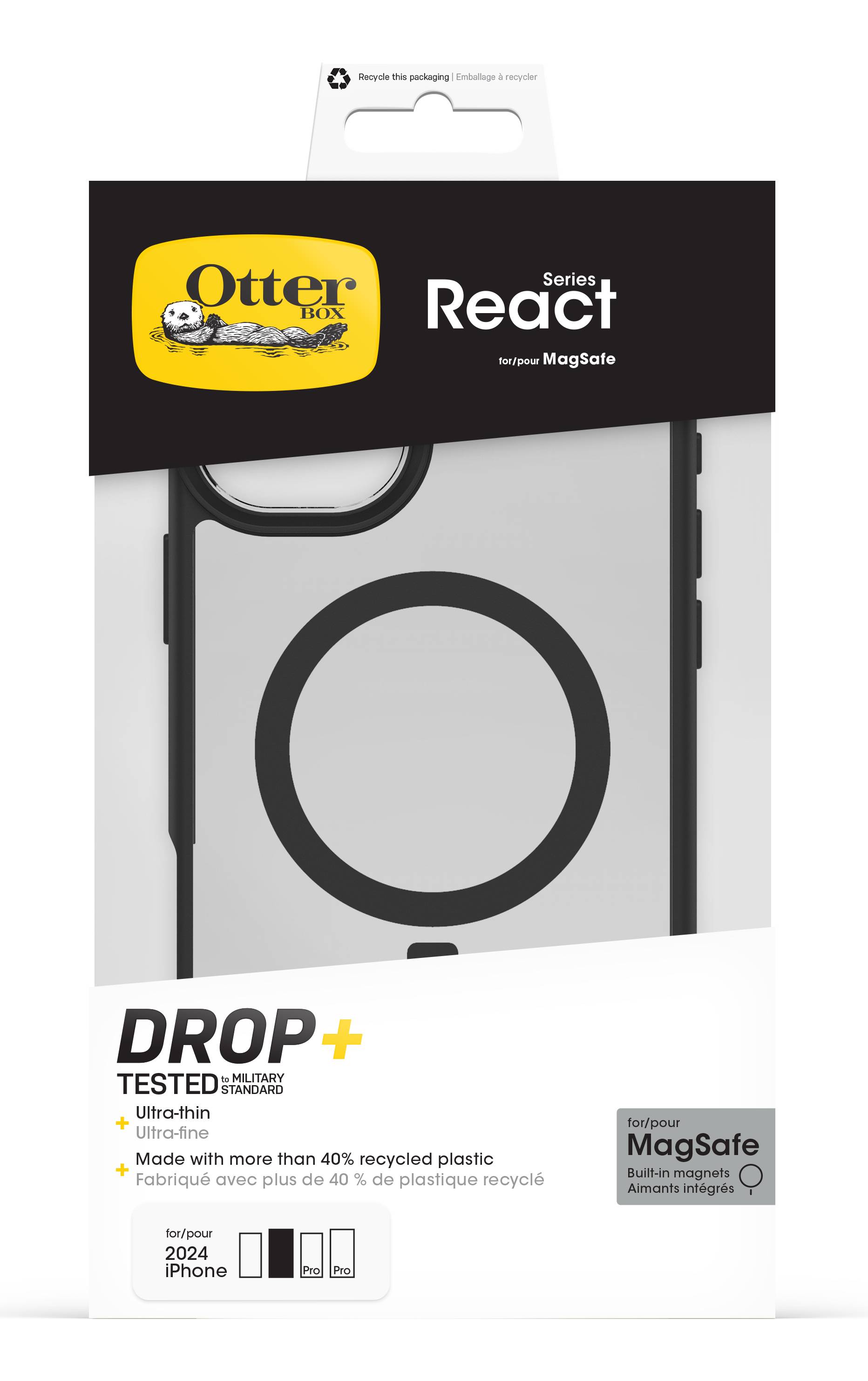 OtterBox React Series voor MagSafe voor Apple iPhone 16 Pro Max, Stardust