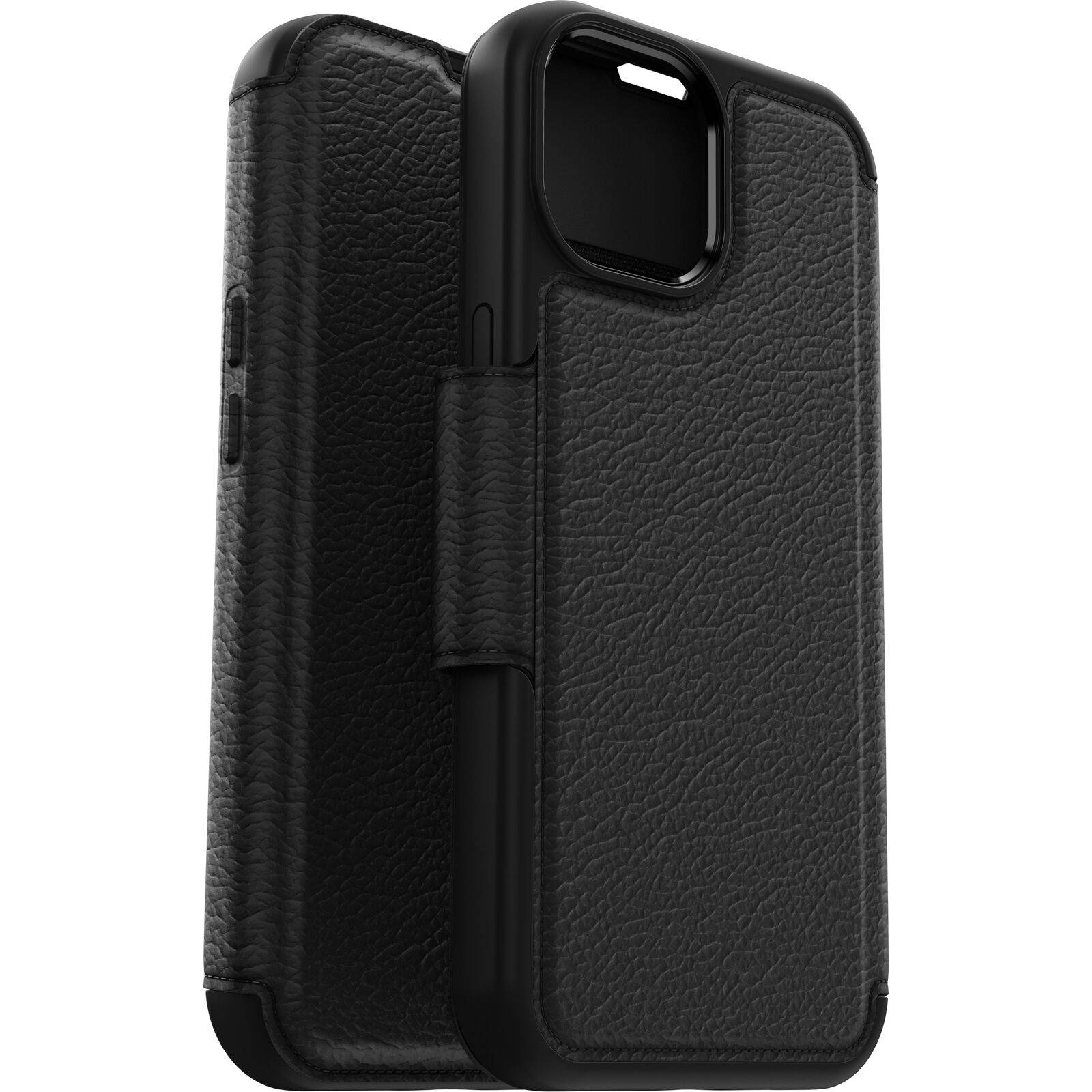 OtterBox Strada Series Folio MagSafe voor iPhone 15 Pro, Shadow (Black)