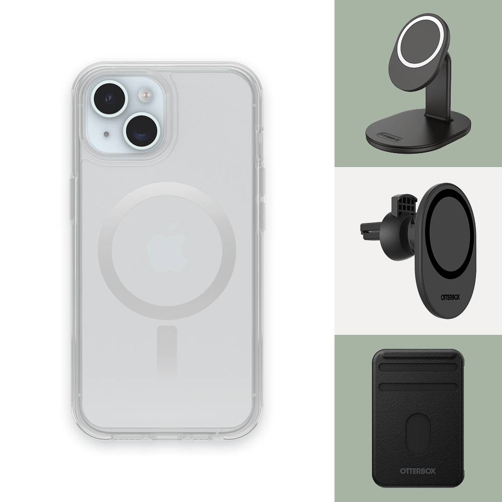 OtterBox Symmetry Series Clear voor MagSafe voor iPhone 15 Pro Max, Clear