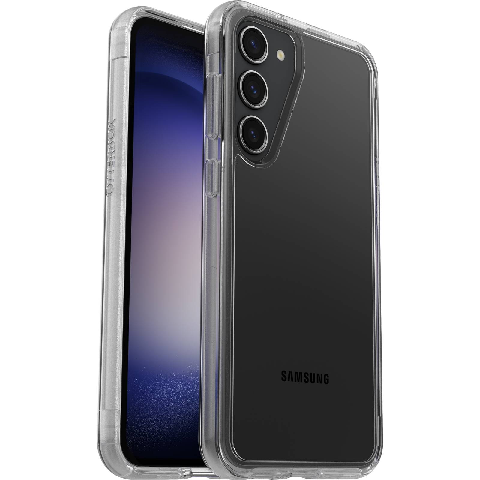 OtterBox Symmetry Clear Case voor Galaxy S23+ , Schokbestendig, Valbestendig, Dunne beschermende hoes, 3x getest volgens militaire standaard, Antimicrobieel, Clear