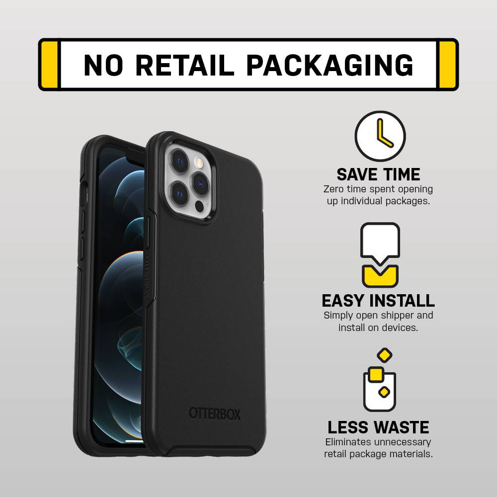 OtterBox Symmetry Series voor Apple iPhone 12/iPhone 12 Pro, zwart - Geen retailverpakking