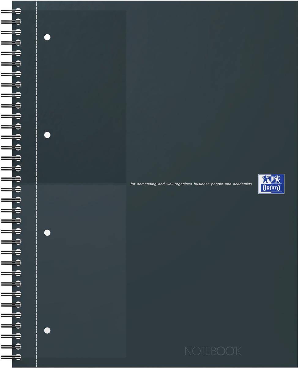 Oxford INTERNATIONAL Notebook, 160 bladzijden, ft A4+, gelijnd, zwart