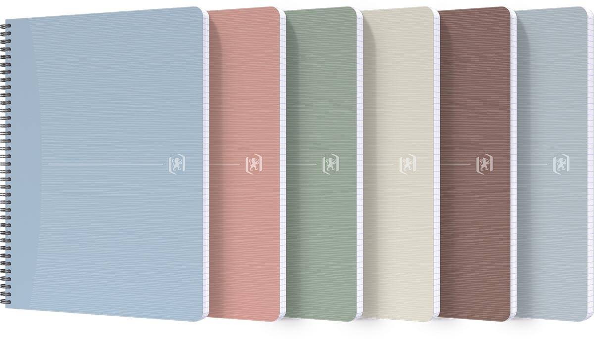 Oxford My Rec'up spiraalschrift, ft A4, 100 bladzijden, geruit 5 mm, geassorteerde kleuren