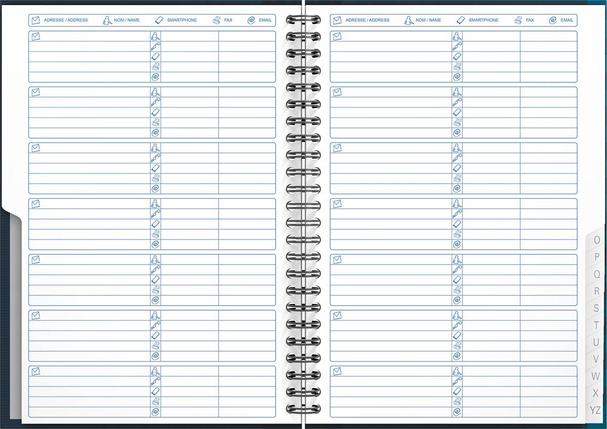 Oxford Office Essentials addressbook, 144 bladzijden, ft A5, geassorteerde kleuren