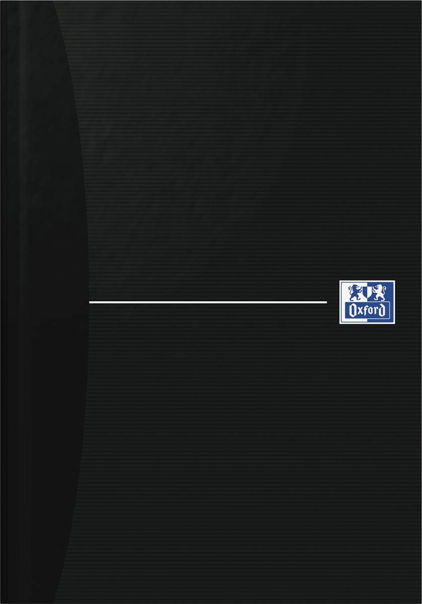 Oxford Office Essentials schrift, harde kaft, 192 bladzijden, gelijnd, ft A5, smart black