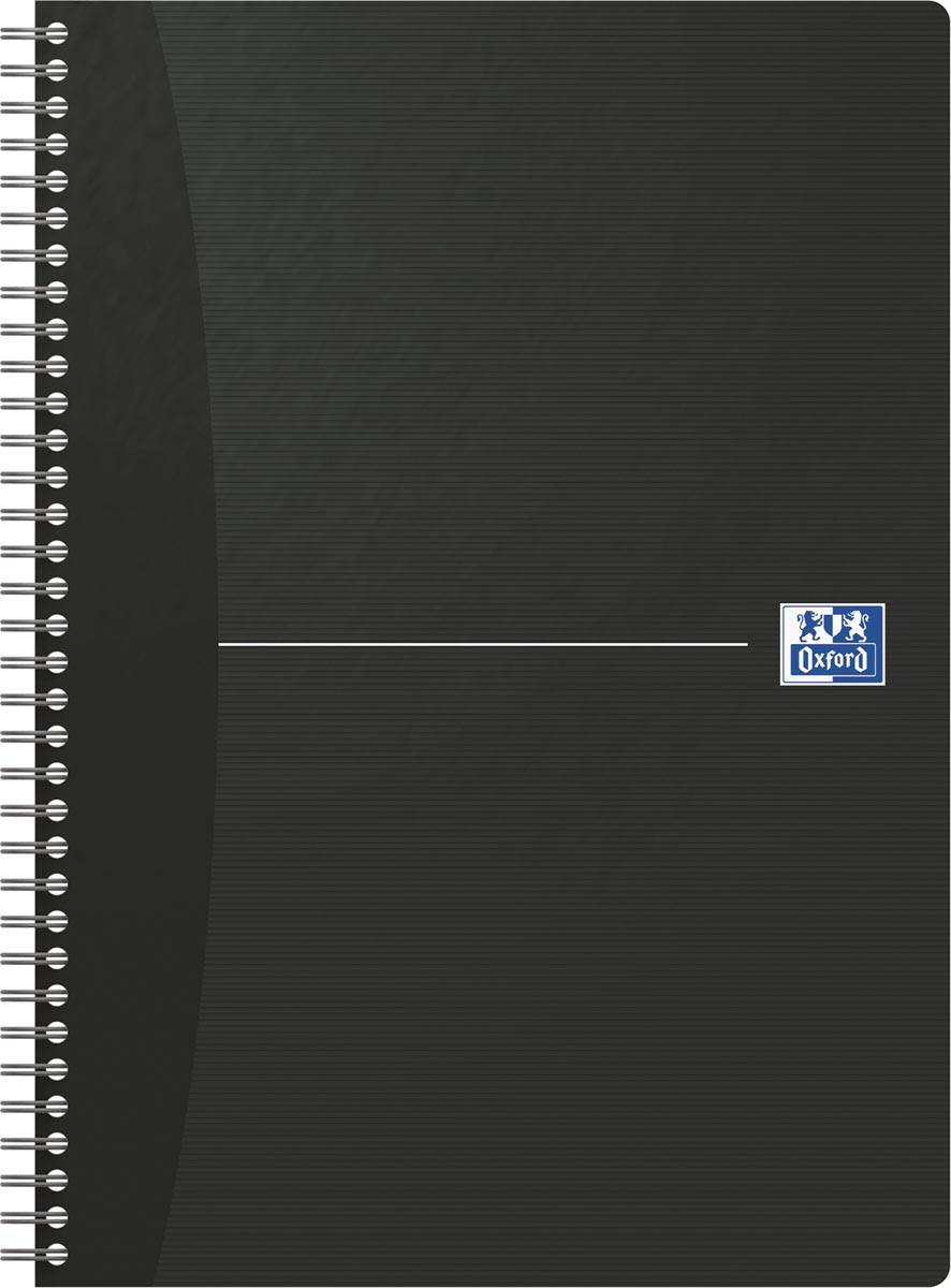 Oxford Office Essentials spiraalschrift, 180 bladzijden, ft A4, geruit 5 mm, zwart