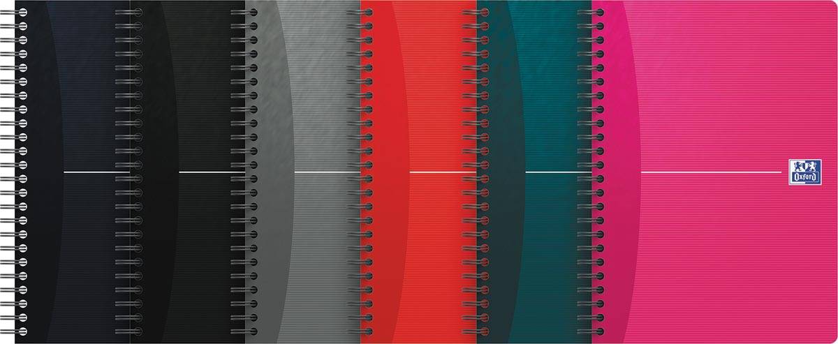 Oxford Office Essentials spiraalschrift, 180 bladzijden, ft A5, gelijnd, geassorteerde kleuren