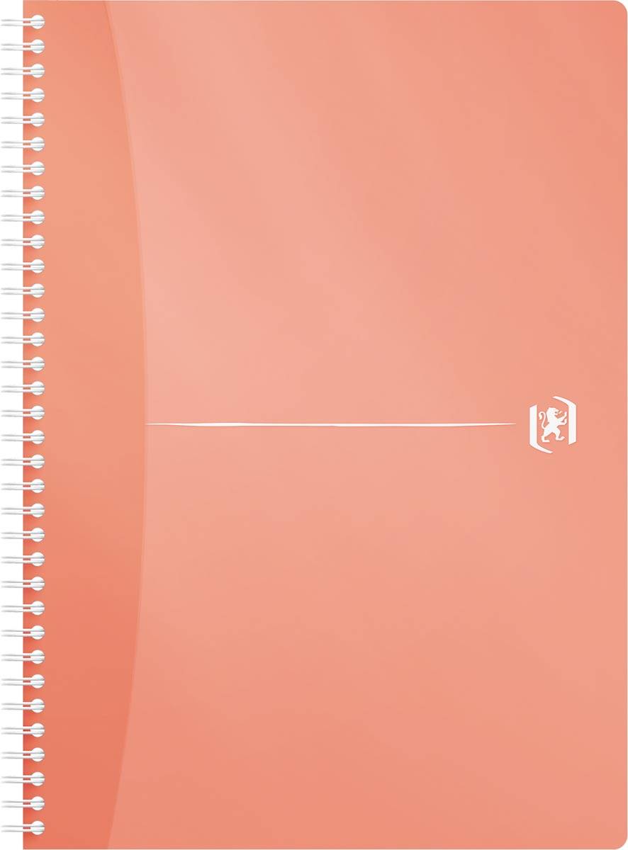 Oxford Office My Colours spiraalschrift, 180 bladzijden, ft A4, geruit 5 mm, geassorteerde kleuren