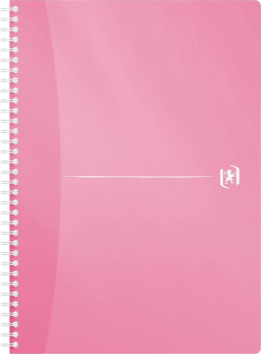 Oxford Office My Colours spiraalschrift, 180 bladzijden, ft A4, geruit 5 mm, geassorteerde kleuren