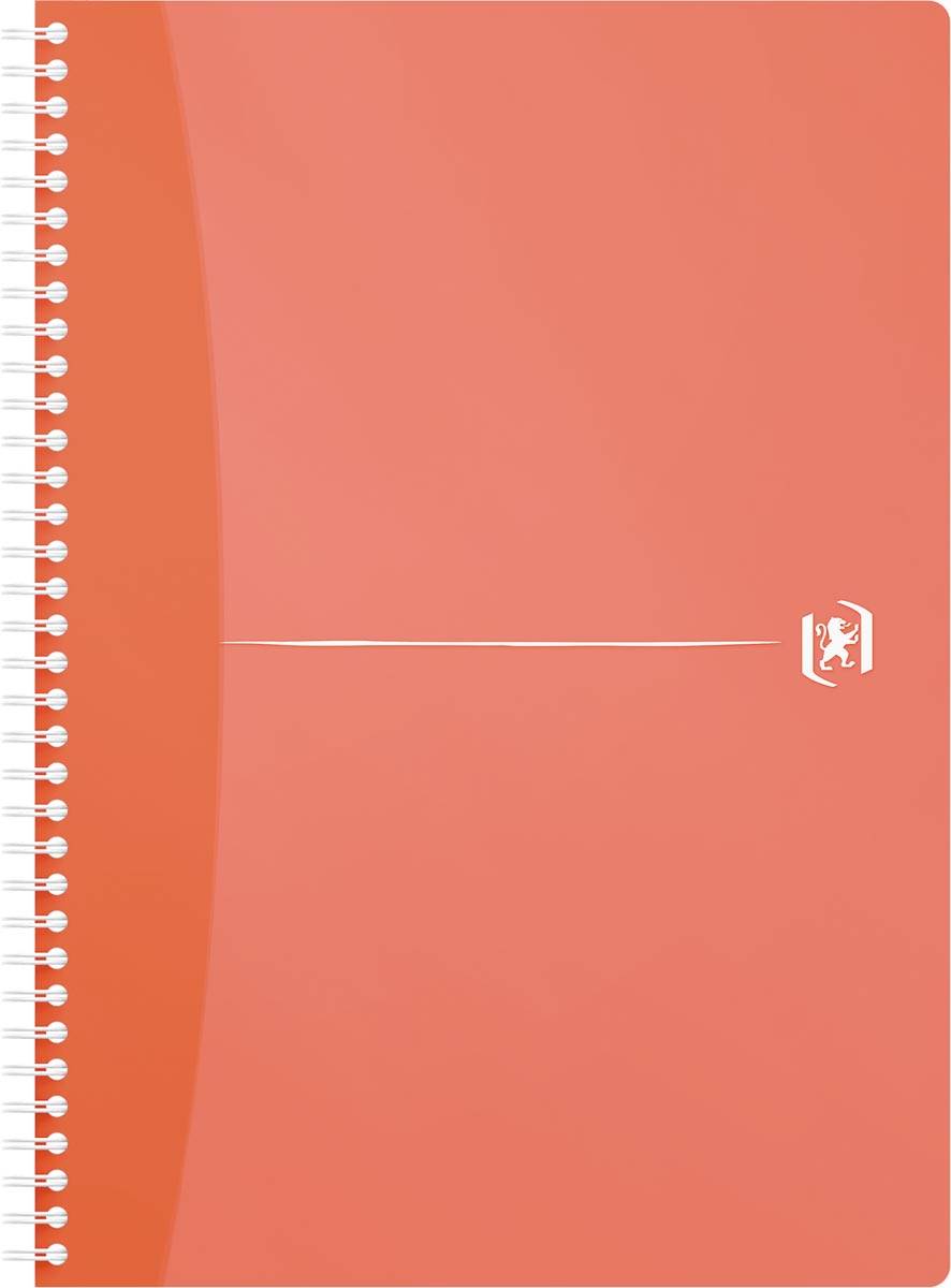 Oxford Office My Colours spiraalschrift, 180 bladzijden, ft A4, geruit 5 mm, geassorteerde kleuren