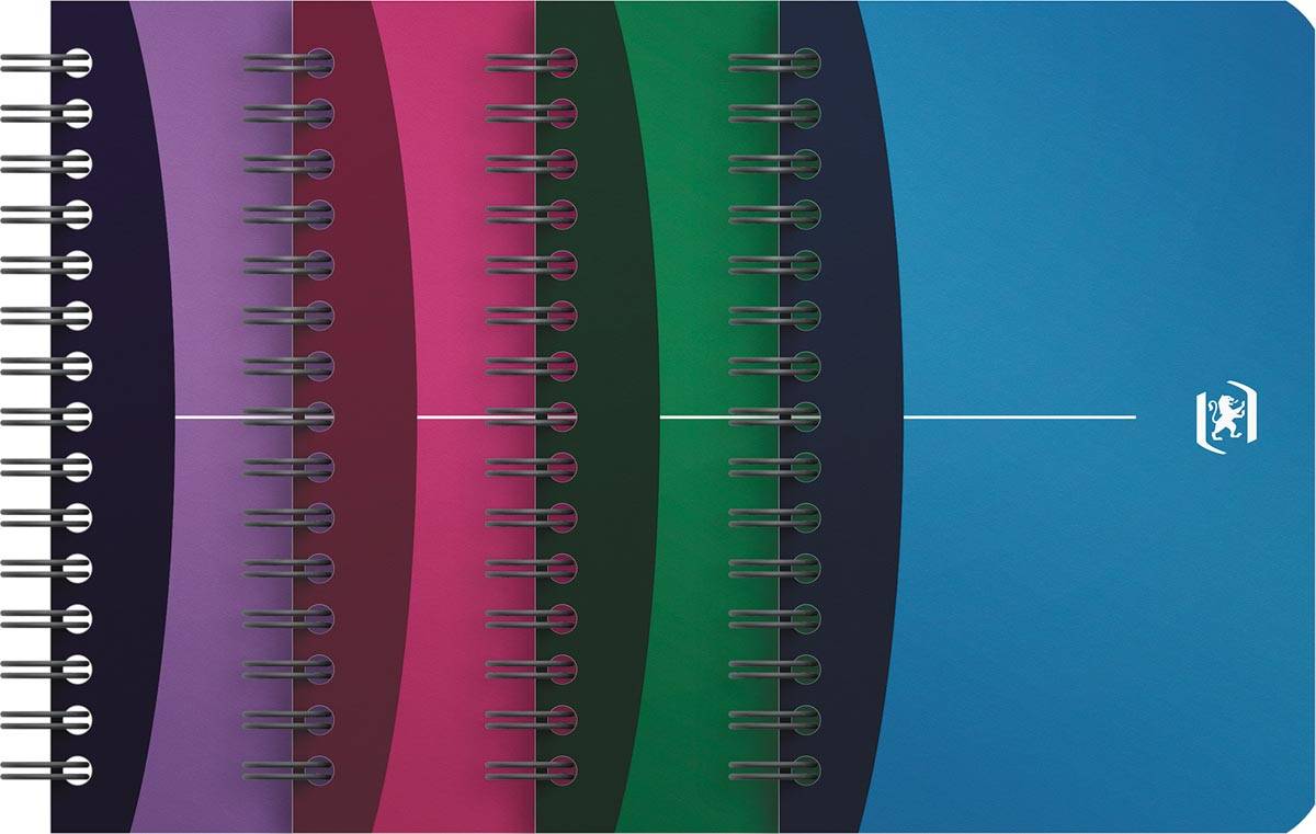 Oxford Office Urban Mix notitieboekje, 180 bladzijden, ft 11 x 17 cm, geruit 5 mm, geassorteerde kleuren