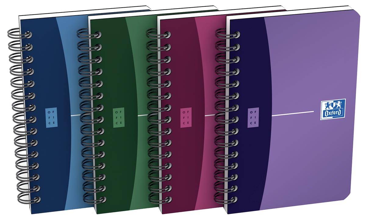 Oxford Office Urban Mix notitieboekje, 180 bladzijden, ft 9 x 14 cm, geruit 5 mm, geassorteerde kleuren