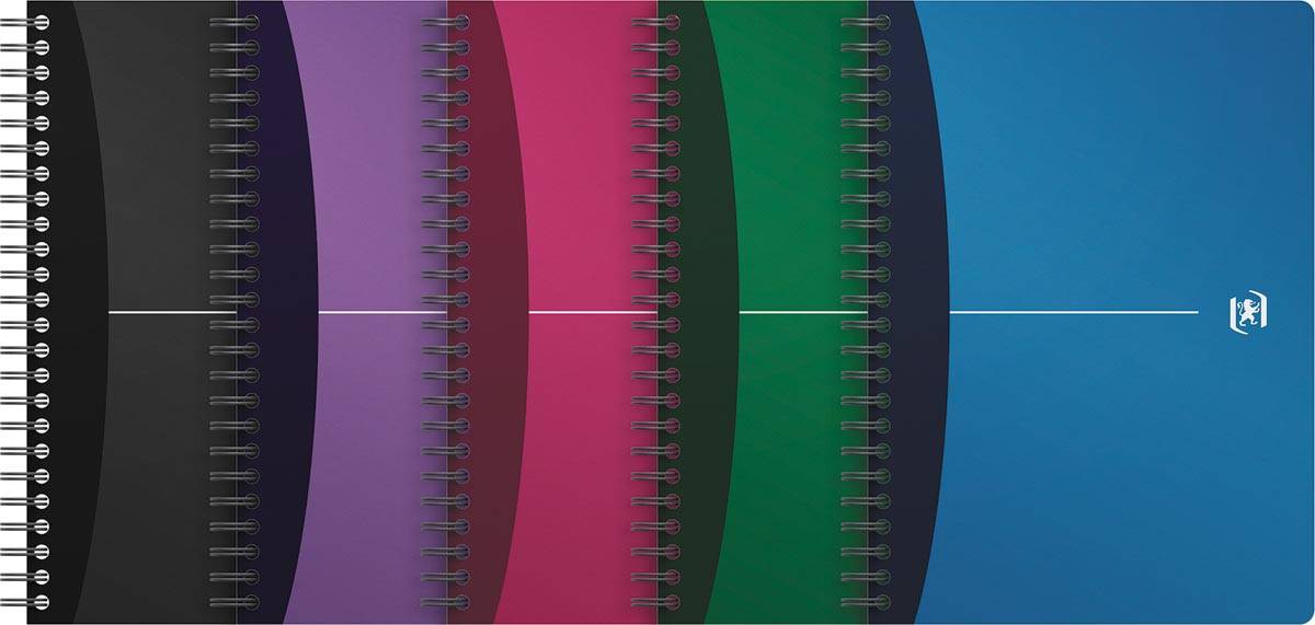 Oxford Office Urban Mix spiraalschrift, 180 bladzijden, ft A5, geruit 5 mm