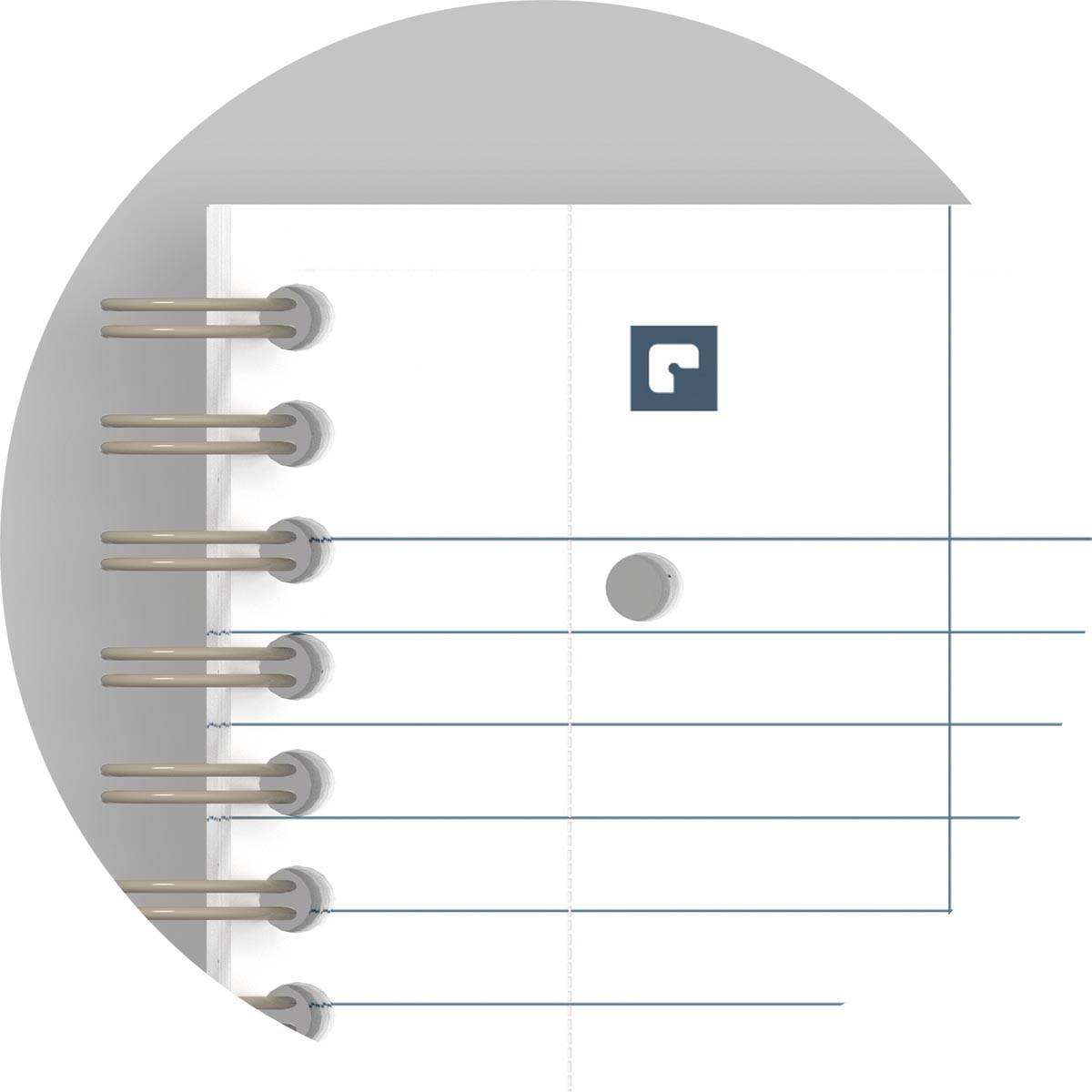 Oxford Origin spiraalschrift, ft A4+, 140 bladzijden, gelijnd, zwart