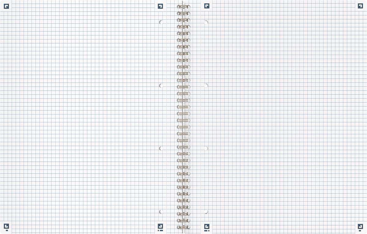 Oxford Origin spiraalschrift, ft A4+, 140 bladzijden, geruit 5 mm, zand