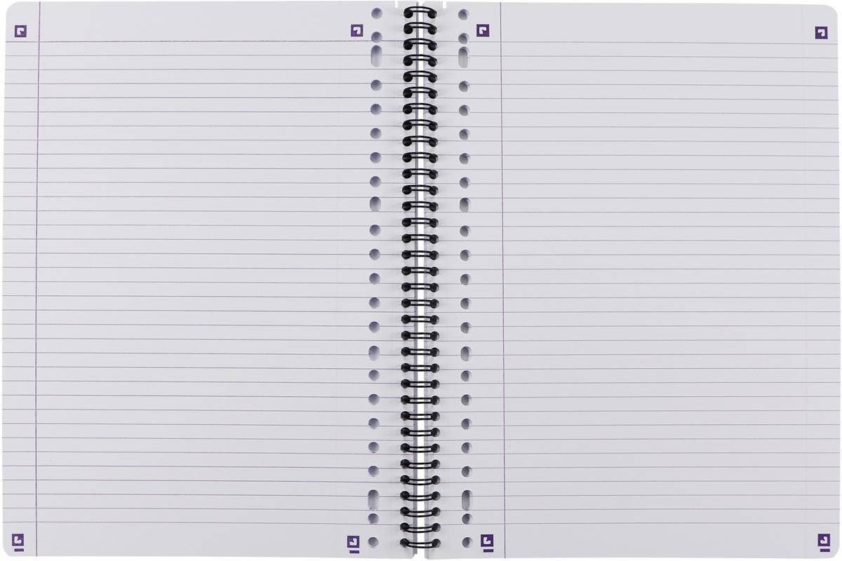 Oxford School collegeblok A4+ gelijnd, 23-gaats, 80 vel, roze