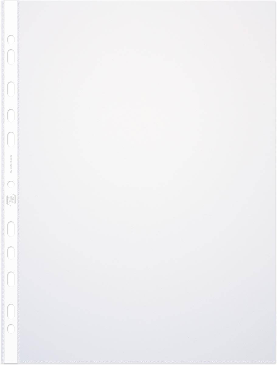 Oxford showtas, A4, uit glasheldere PP, 11-gaatsperforatie, 90 micron, pak van 100 stuks