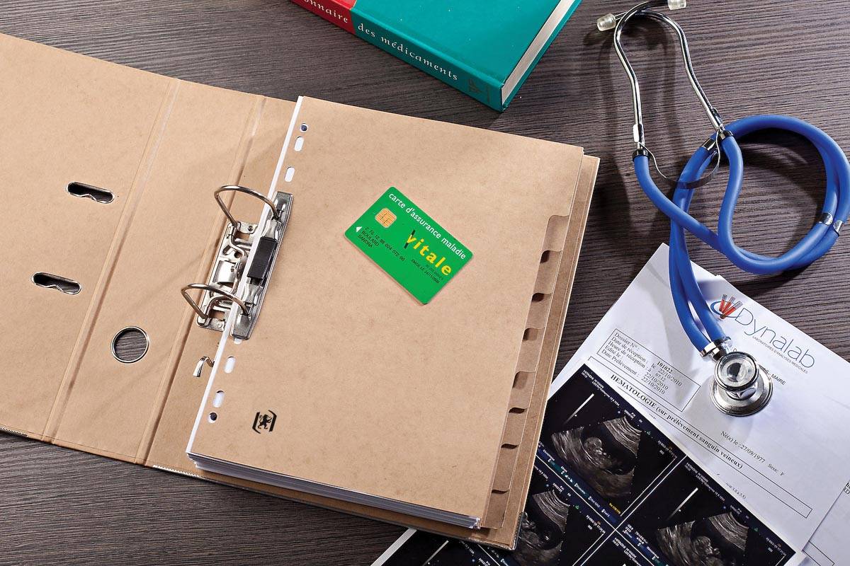 OXFORD Touareg tabbladen, uit karton, ft A4, onbedrukt, 11-gaatsperforatie, 12 tabs