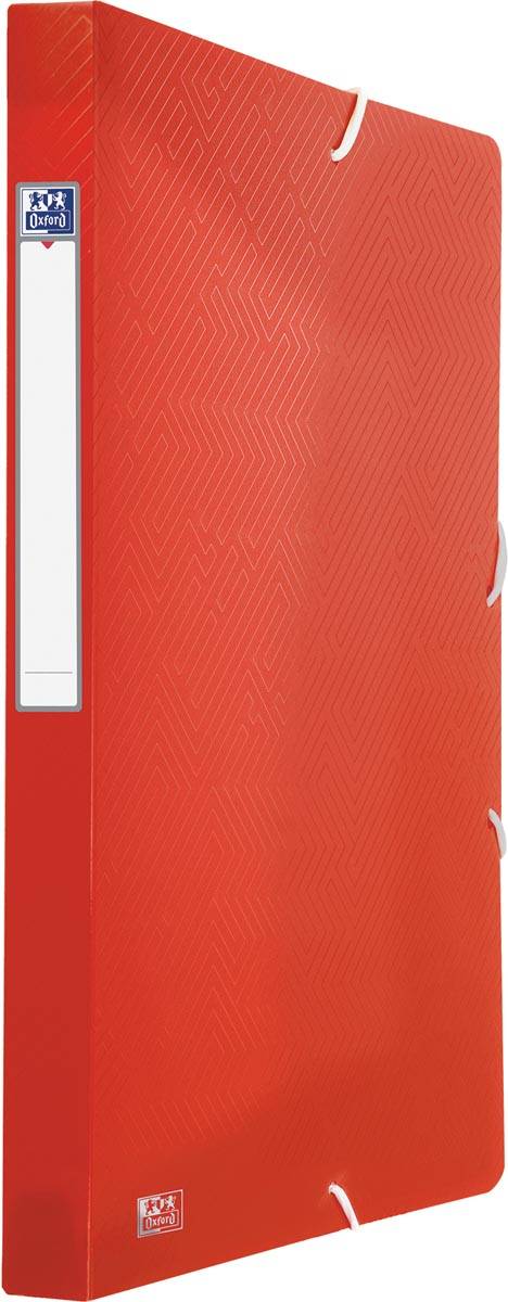 Oxford Urban elastobox uit PP, formaat 24 x 32 cm, rug van 2,5 cm, geassorteerde transparante kleuren