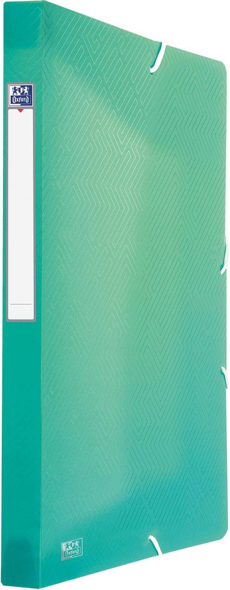 Oxford Urban elastobox uit PP, formaat 24 x 32 cm, rug van 2,5 cm, geassorteerde transparante kleuren