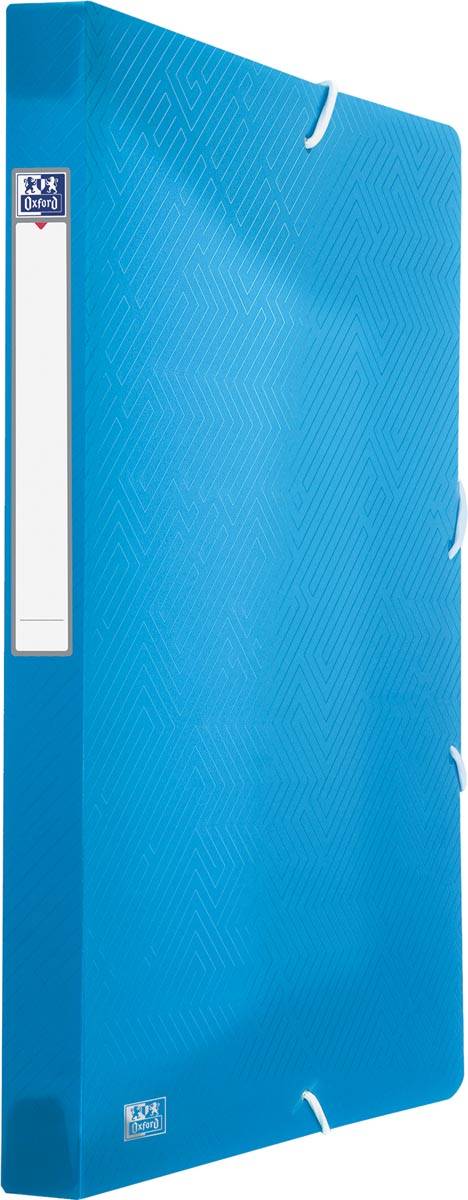 Oxford Urban elastobox uit PP, formaat 24 x 32 cm, rug van 2,5 cm, geassorteerde transparante kleuren