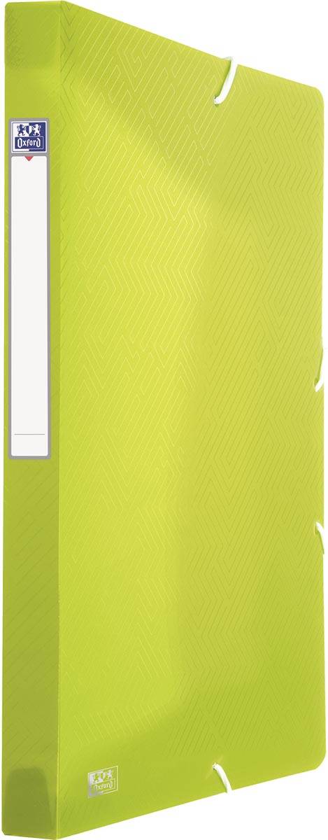 Oxford Urban elastobox uit PP, formaat 24 x 32 cm, rug van 2,5 cm, geassorteerde transparante kleuren