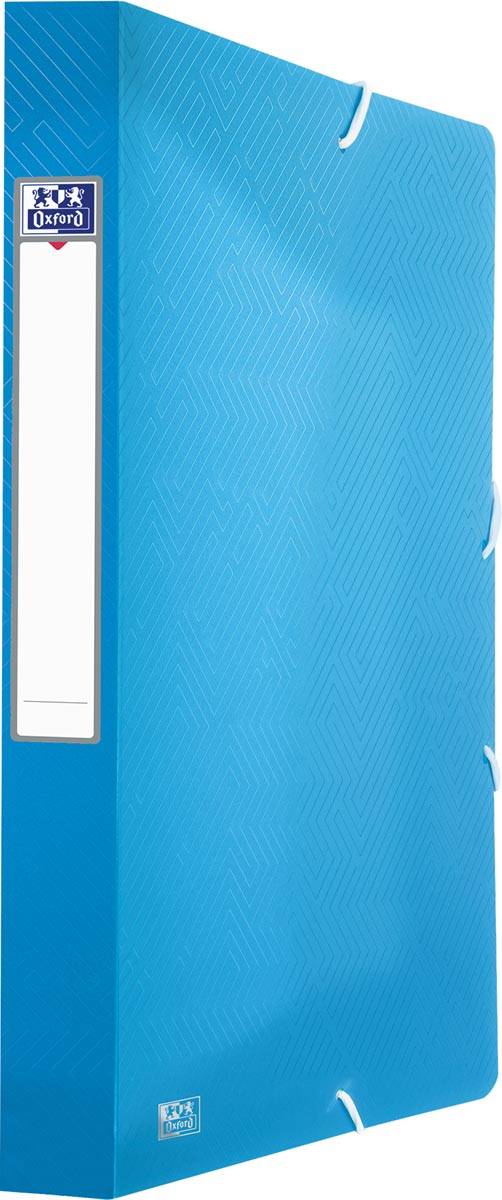 Oxford Urban elastobox uit PP, formaat 24 x 32 cm, rug van 4 cm, geassorteerde transparante kleuren