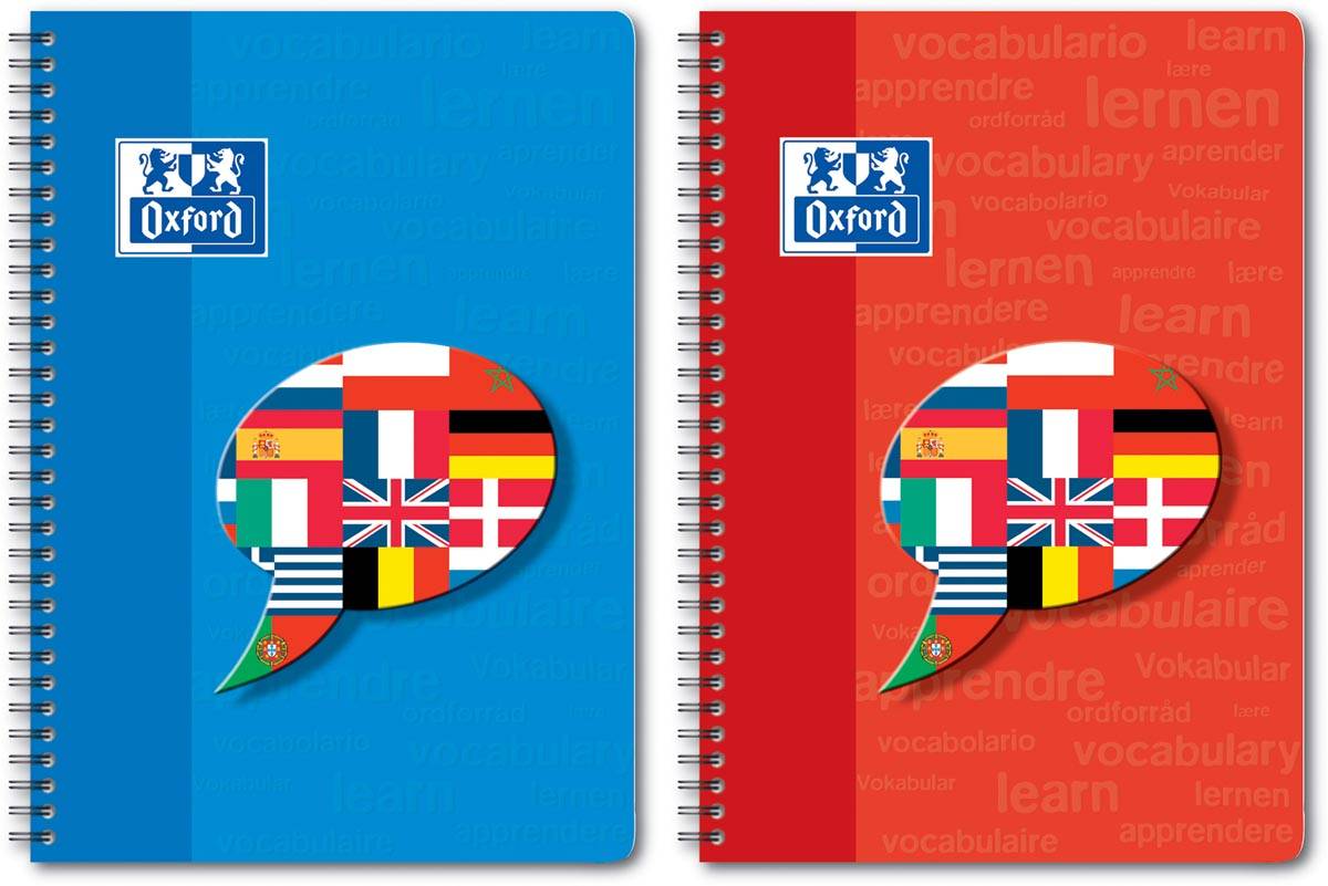 Oxford Vocabulary Coach spiraalschrift, ft A5, 48 vel, gelijnd, geassorteerde kleuren