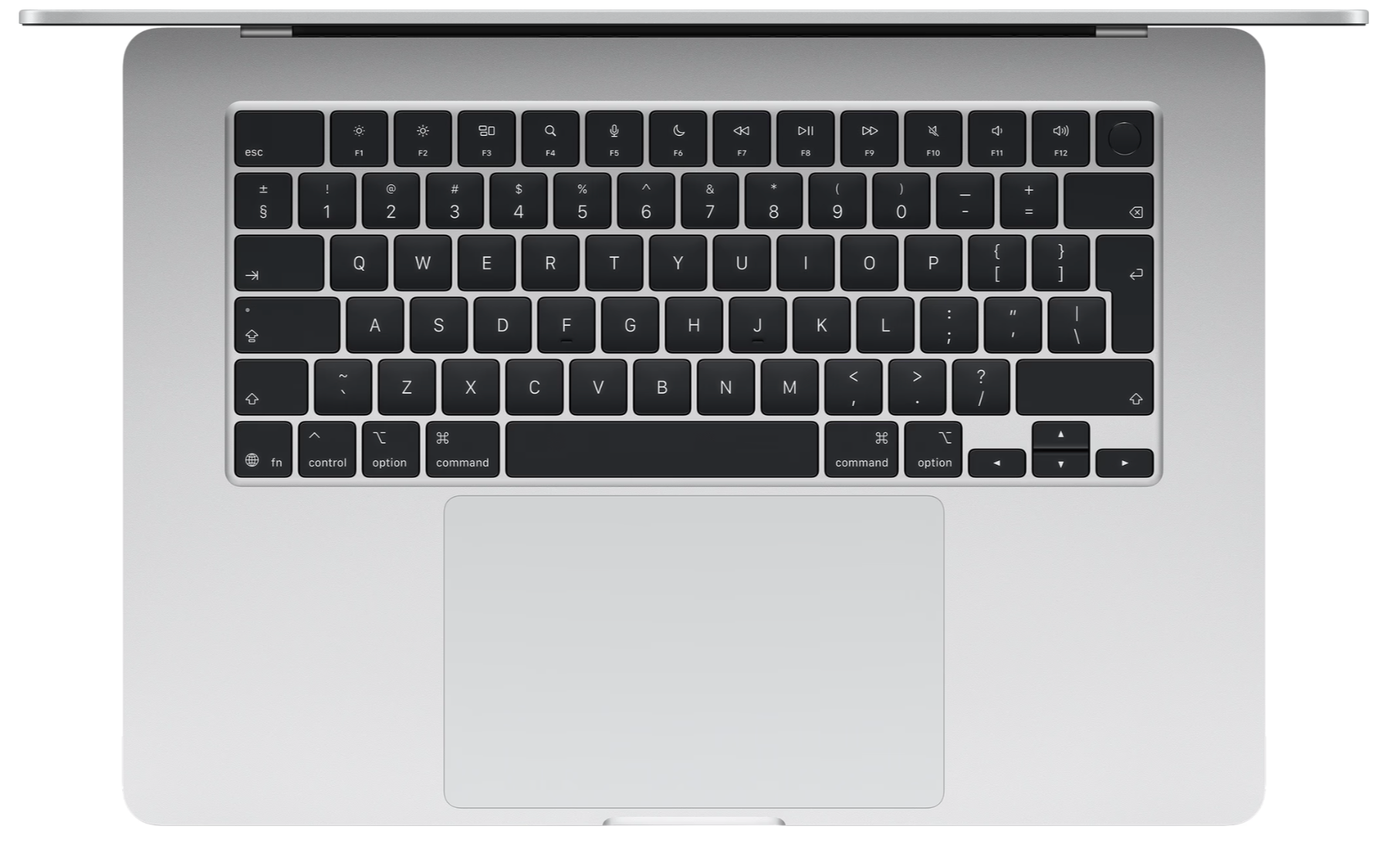 Apple MacBook Air 15 inch (2025) M4 (10 core CPU/10 core GPU) 16GB/512GB Zilver  QWERTY 