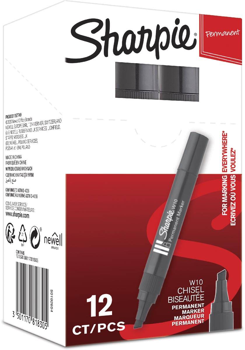 Paper Mate permanent marker W10 zwart