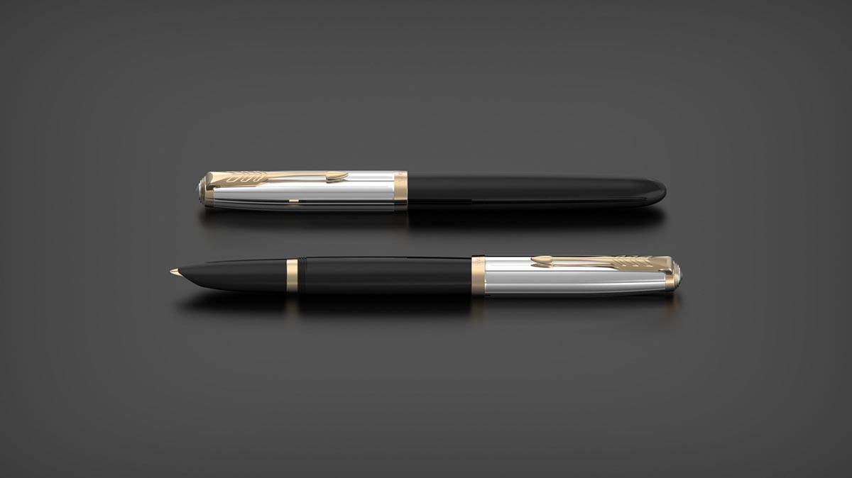 Parker 51 Premium vulpen fijn, zwart GT