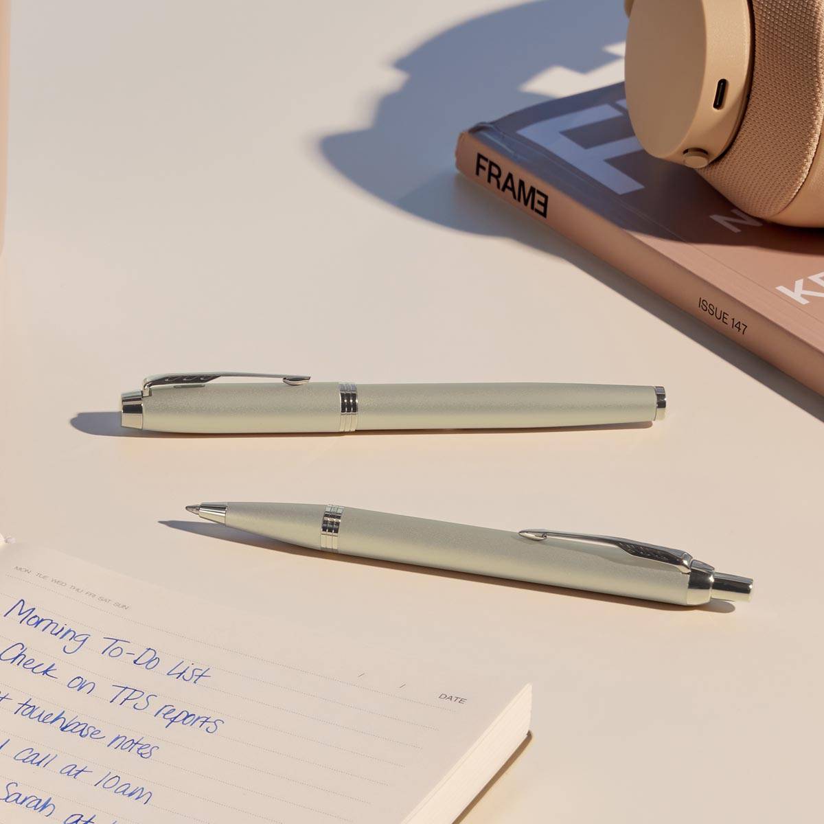 Parker IM Monochrome balpen Champagne, medium, giftbox