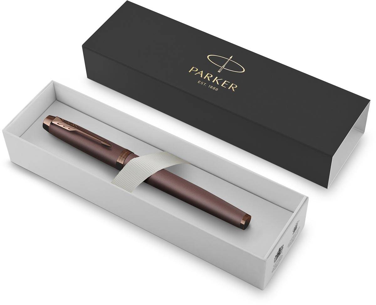 Parker IM Monochrome vulpen Bordeaux, fijn, giftbox