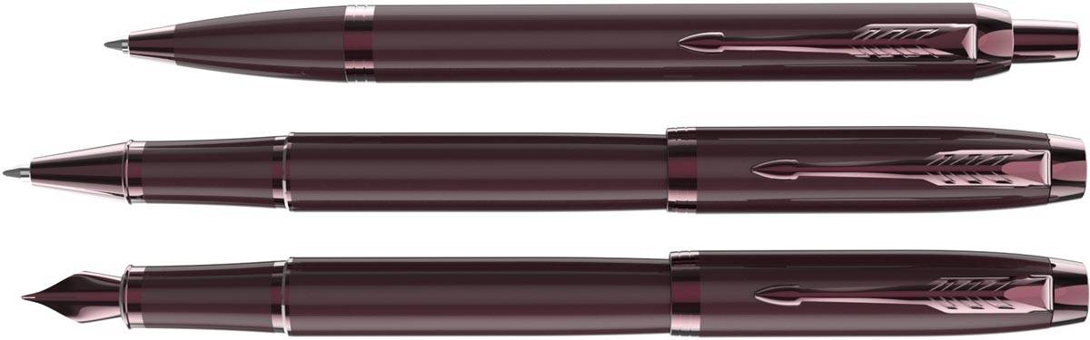 Parker IM Monochrome vulpen Bordeaux, fijn, giftbox