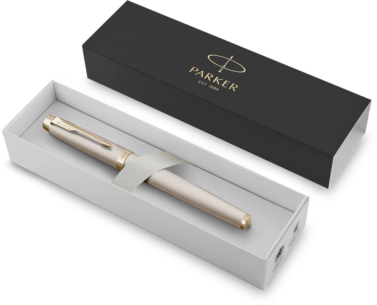 Parker IM Monochrome vulpen Champagne, medium, giftbox